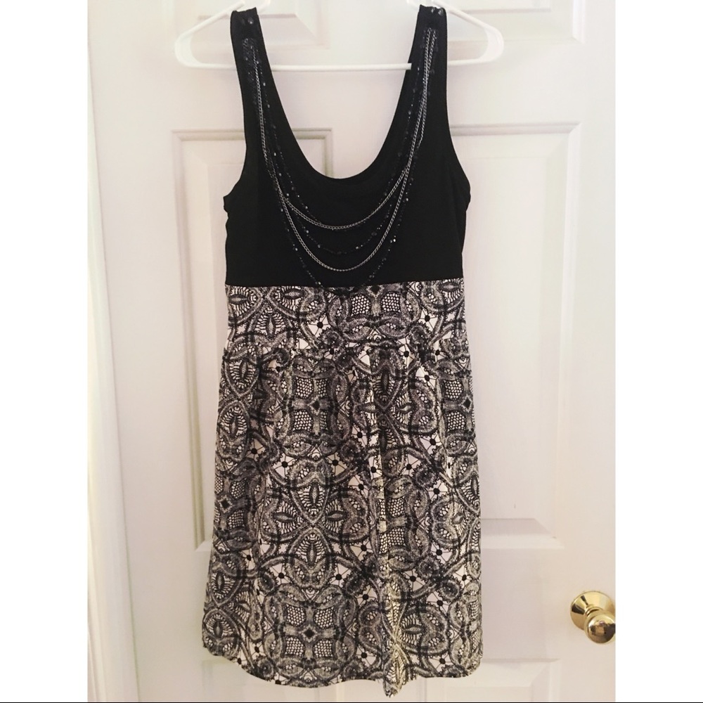Express Black and White Dress